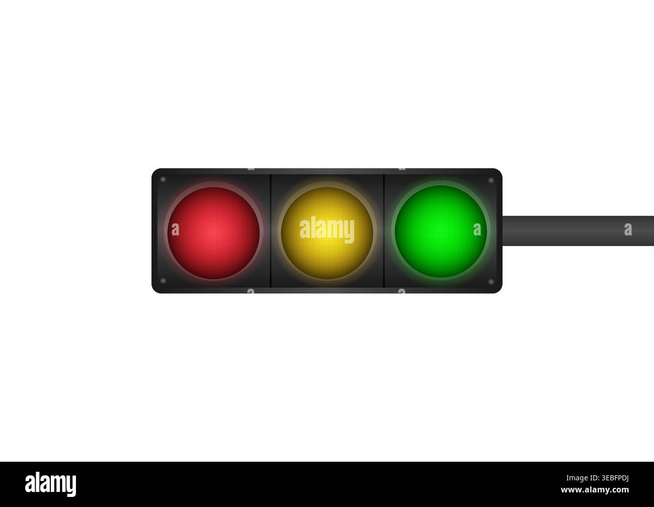 Traffic Light. Vector Illustration Isolated on White Background. Stock Vector