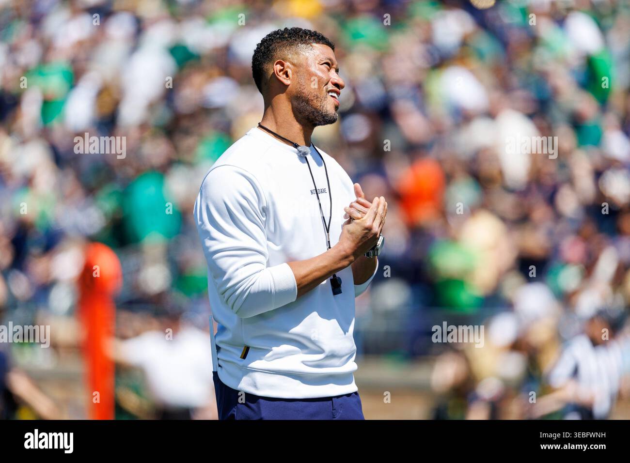 April 25, 2026: Notre Dame head coach Marcus Freeman during the Notre ...