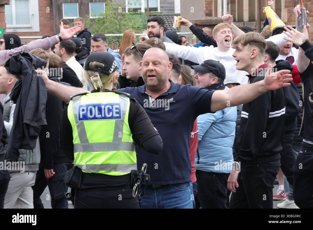 Heart of Midlothian fans arrive ahead of the William Hill Premiership ...