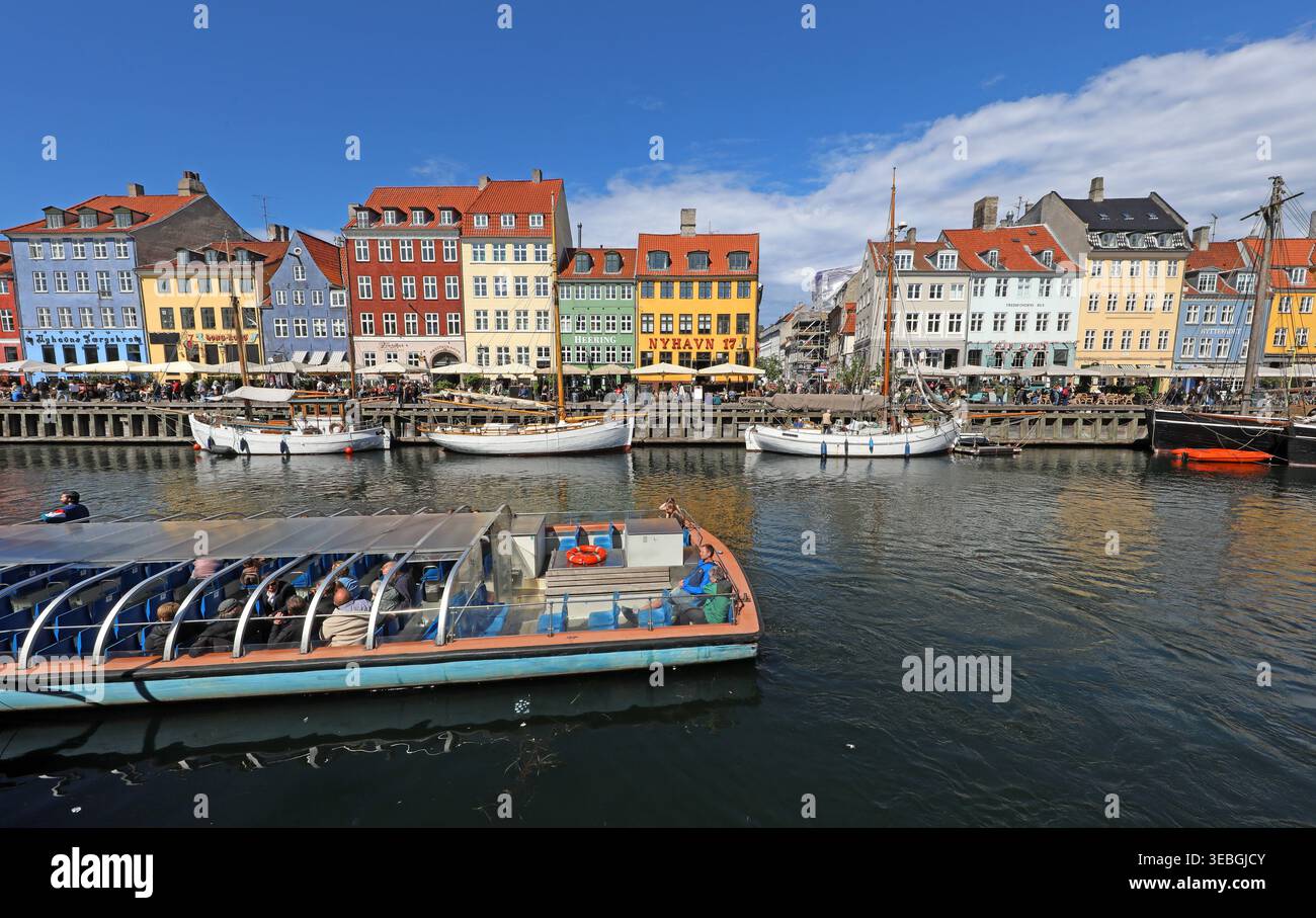 south side of the canal near the Kongens Nytorv end, looking east, England, UK. Stock Photo