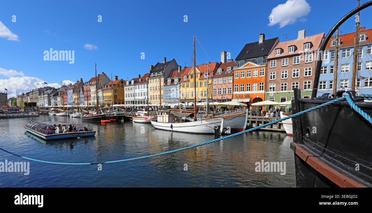 south side of the canal near the Kongens Nytorv end, looking east, England, UK. Stock Photo