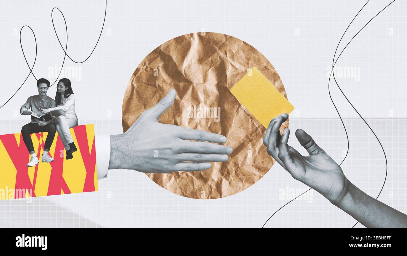 Collage Showing Creative Interaction Using Hands and Figures With ...