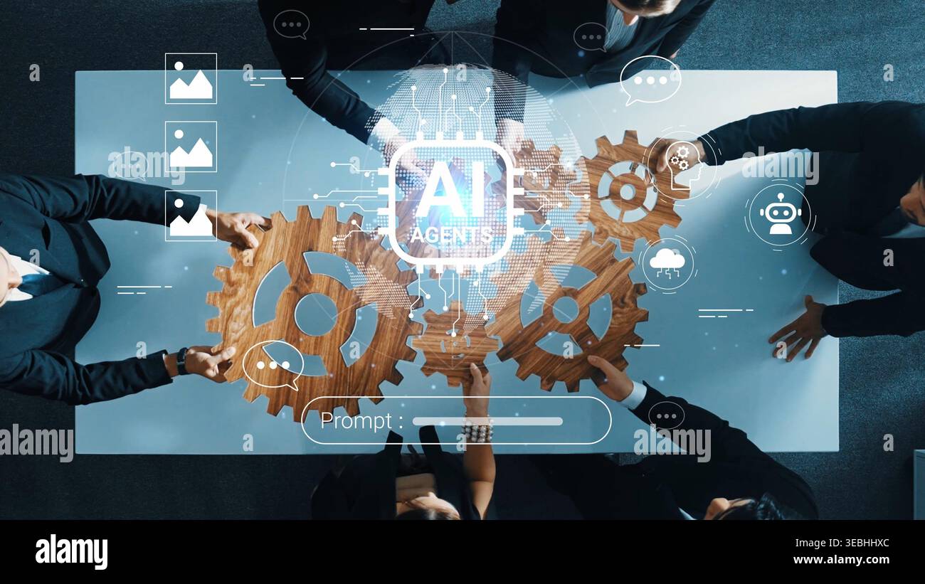 Business Team Collaboration on AI Agents with Gears and Digital ...