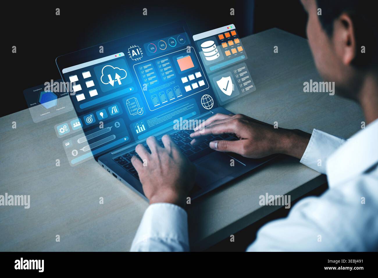Digital file management system improves collaboration, enhances workflow, and supports secure cloud storage Parse Stock Photo