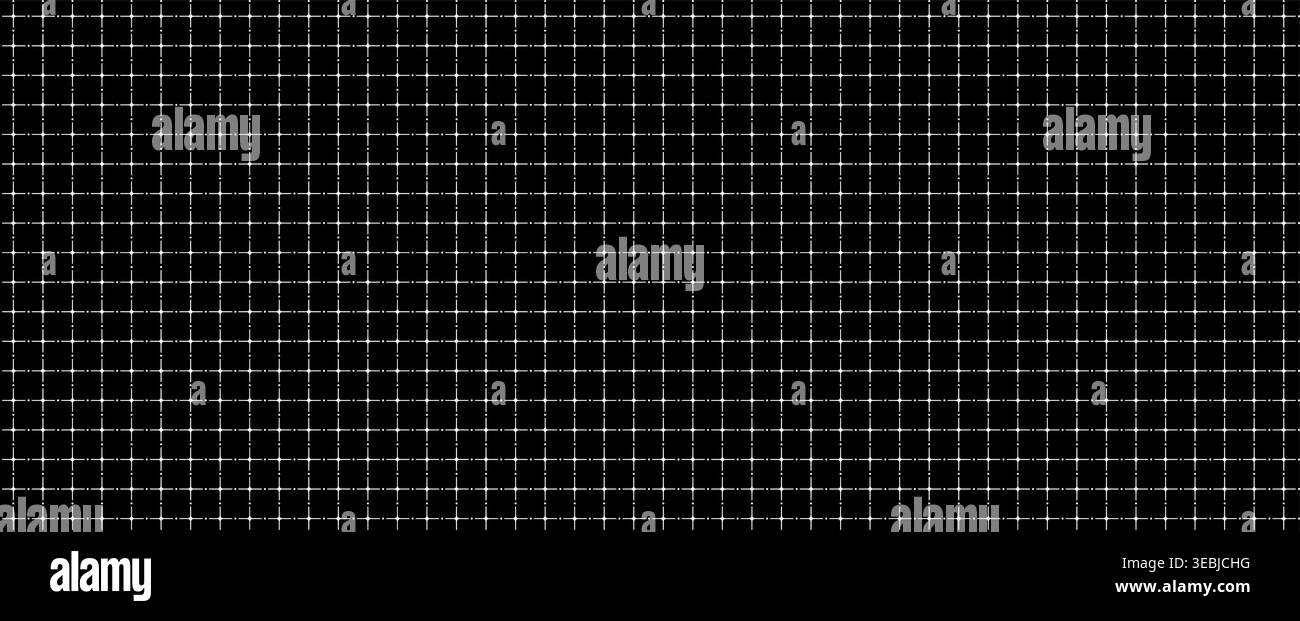 Seamless pattern dot axis grid blueprint, black surface. Point ...