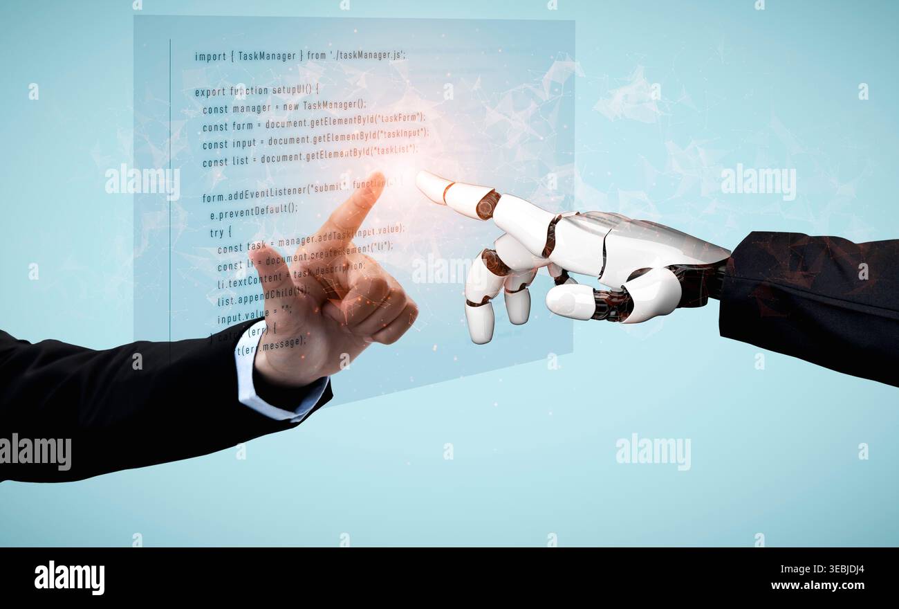AI assistant enhance programming task manager functionality and automate user interface coding with improved error handling and interaction flow Vouch Stock Photo