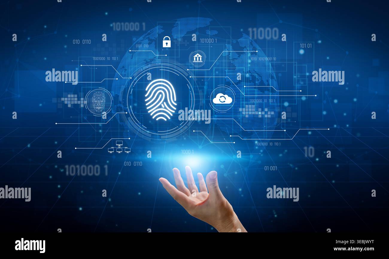 Biometric fingerprint identification and cybersecurity system ensuring ...