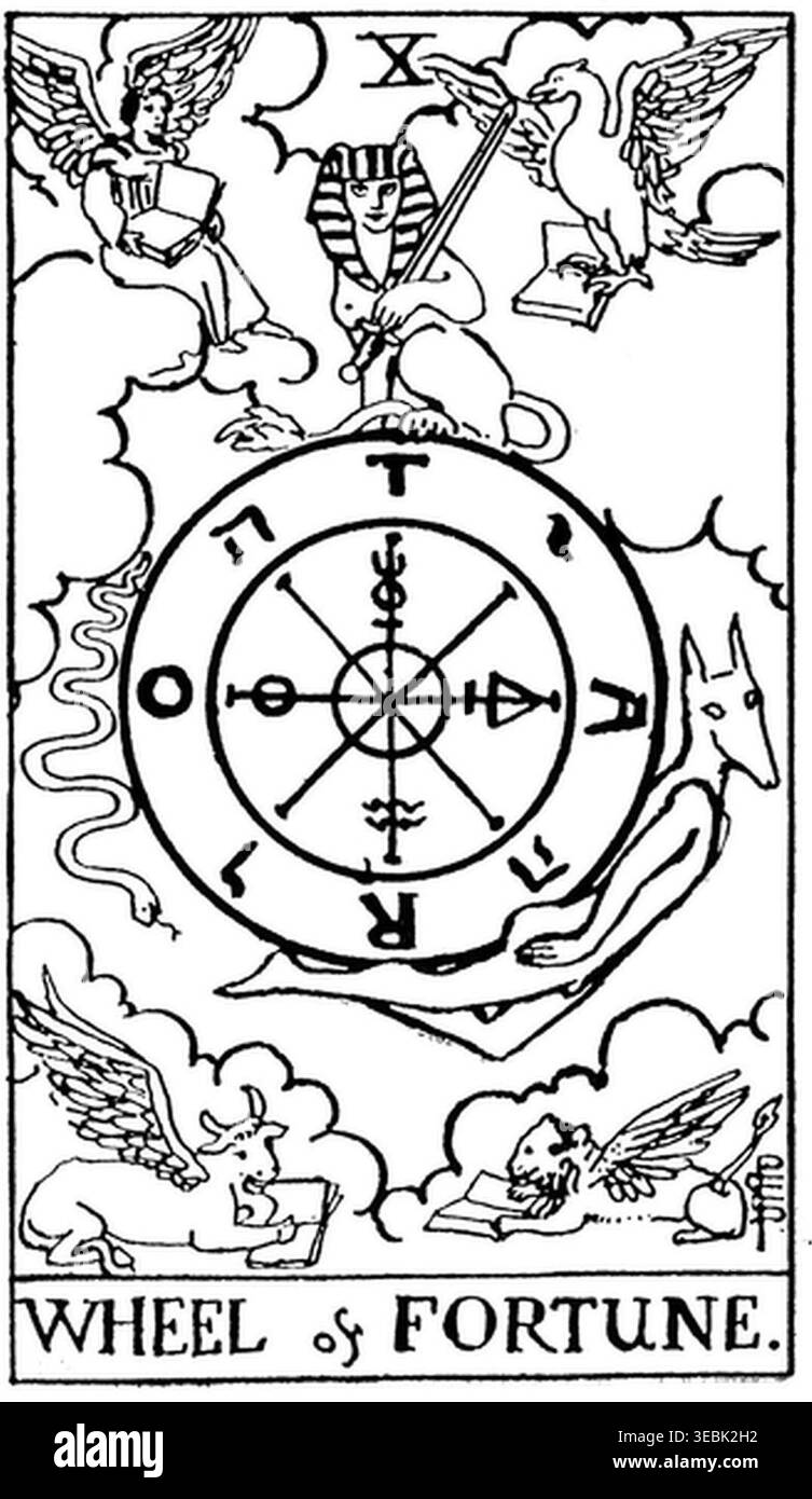 Wheel of fortune tarot Black and White Stock Photos & Images - Alamy