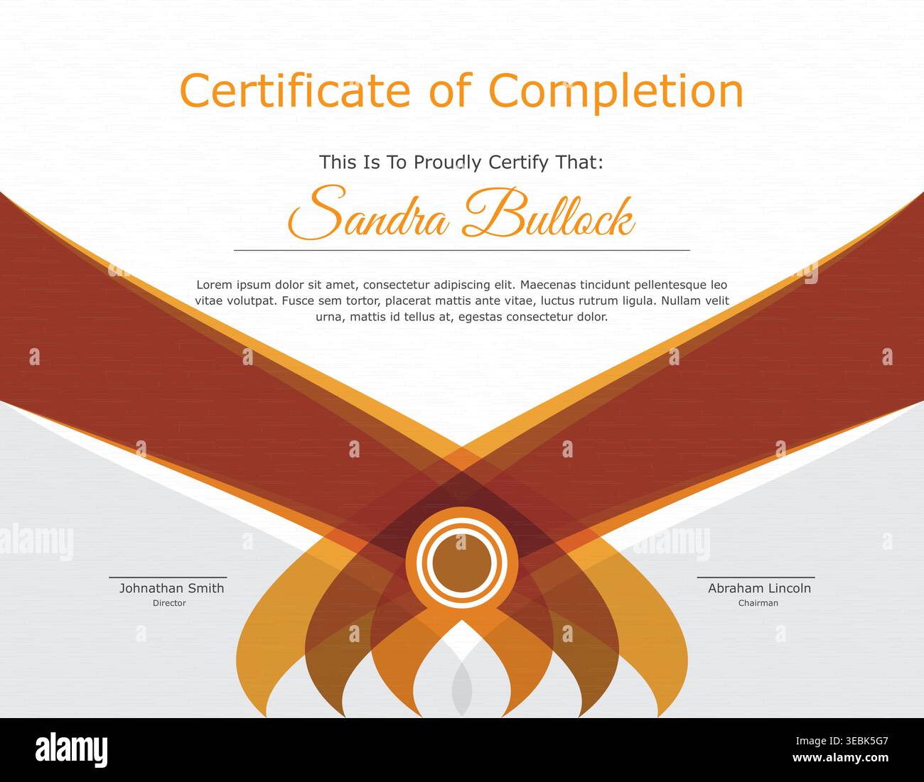 Certificate of achievement and completion template Stock Vector