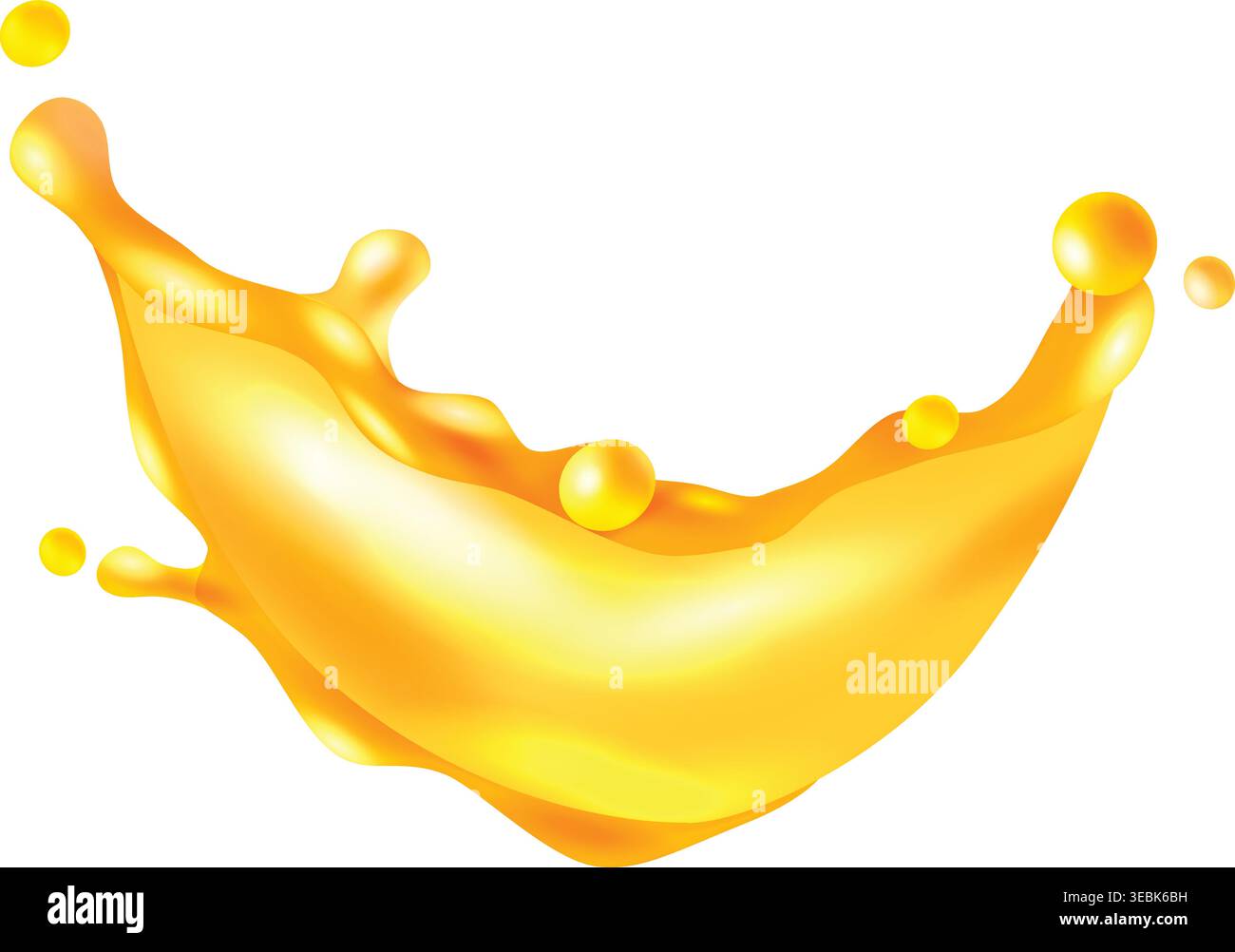 Fruit Juice Splash orange pineapple juice splash Stock Vector