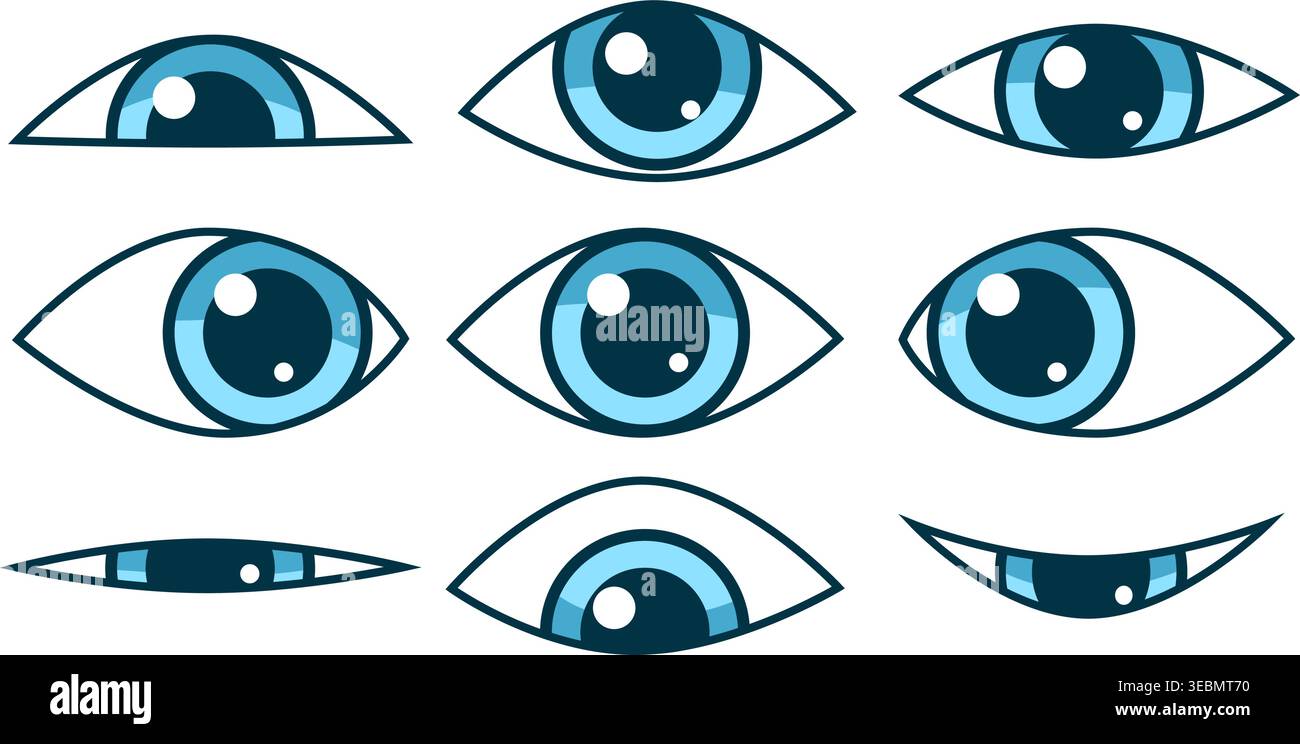 Human eye icons Stock Vector