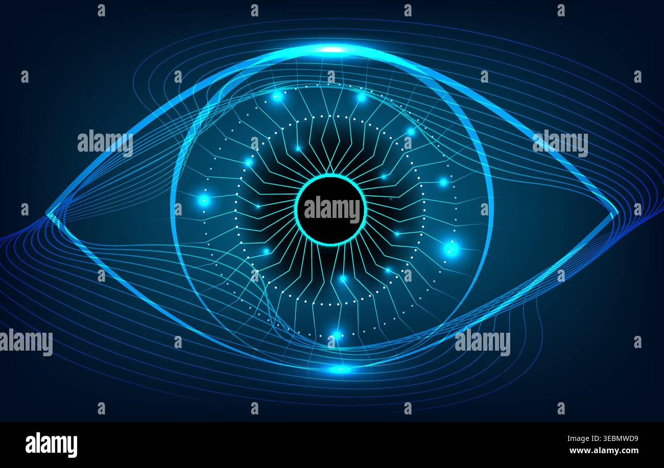 Global technology eye Stock Vector