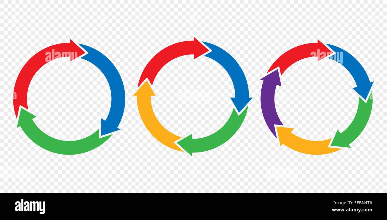 Vector illustration of a circle with arrows Stock Vector