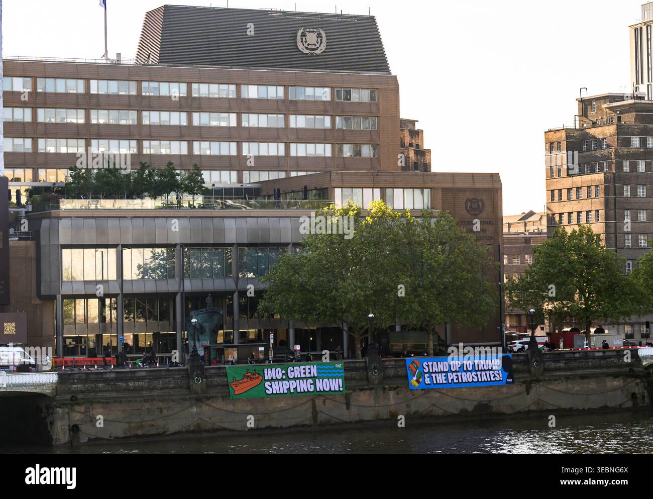 EDITORIAL USE ONLY Climate activists unveil banners across the ...