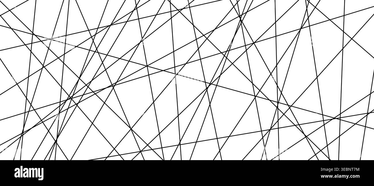 Chaotic straight diagonal strokes create dynamic monochrome vector texture. Stock Vector