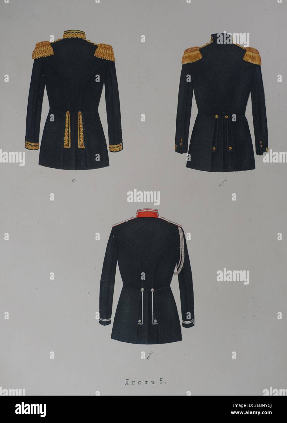 General admiral's uniform, uniform of generals of the naval department ...