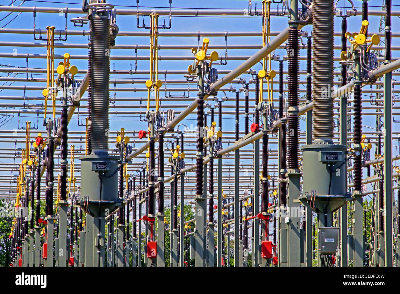 Electrical substation, Germany Stock Photo