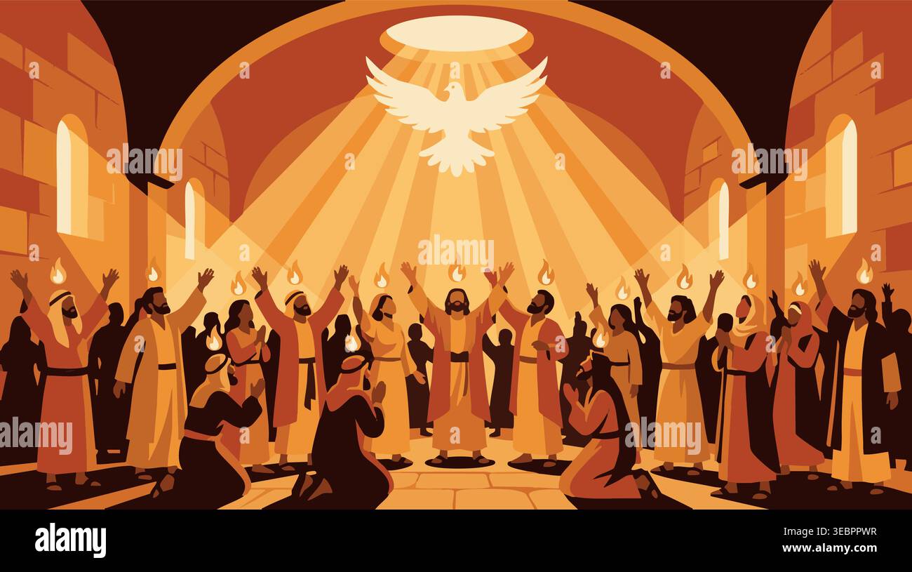 Holy spirit dove fire hi-res stock photography and images - Alamy