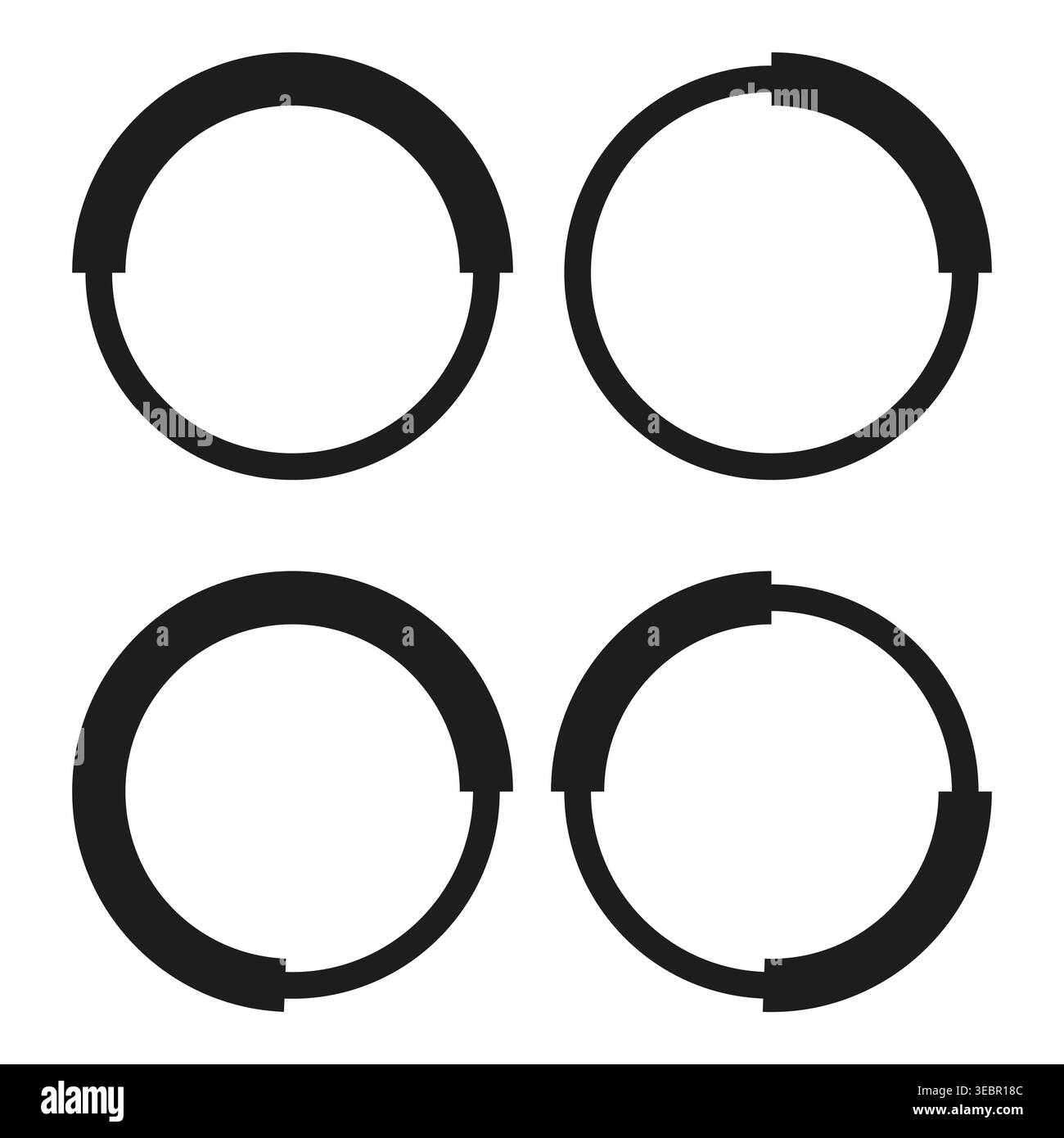 Circular loading progress bar set vector. These interface elements ...