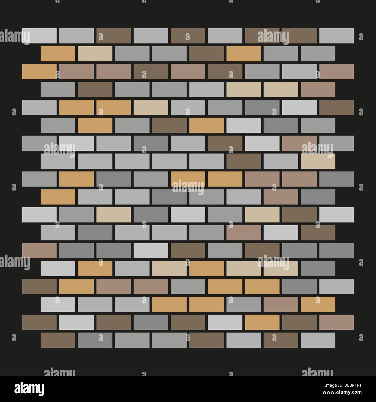Brick wall texture vector. Flat masonry pattern serves as a durable background for construction or urban architecture design. EPS 10. Stock Vector