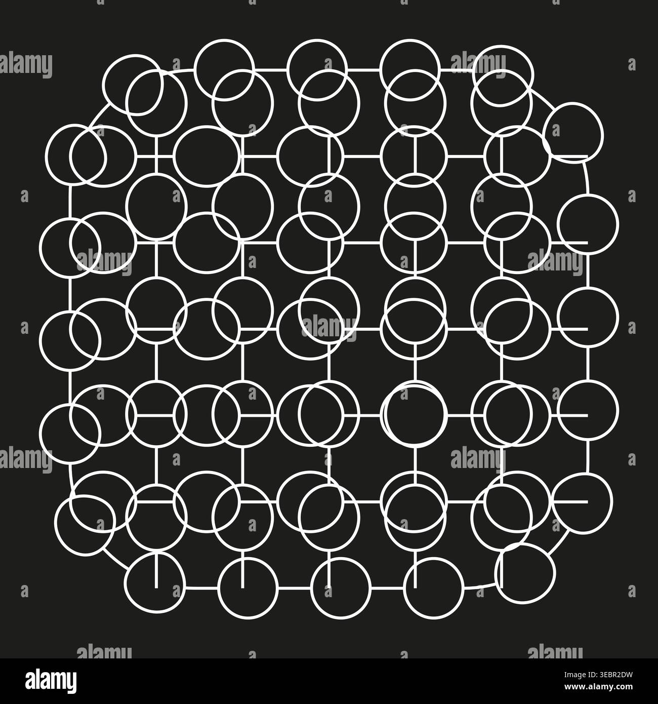 Abstract data network connection nodes pattern vector. Perfect for modern technology branding and big data visualization. EPS 10. Stock Vector