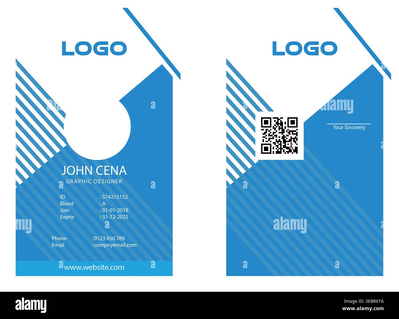 Professional Corporate ID Card Template Stock Vector
