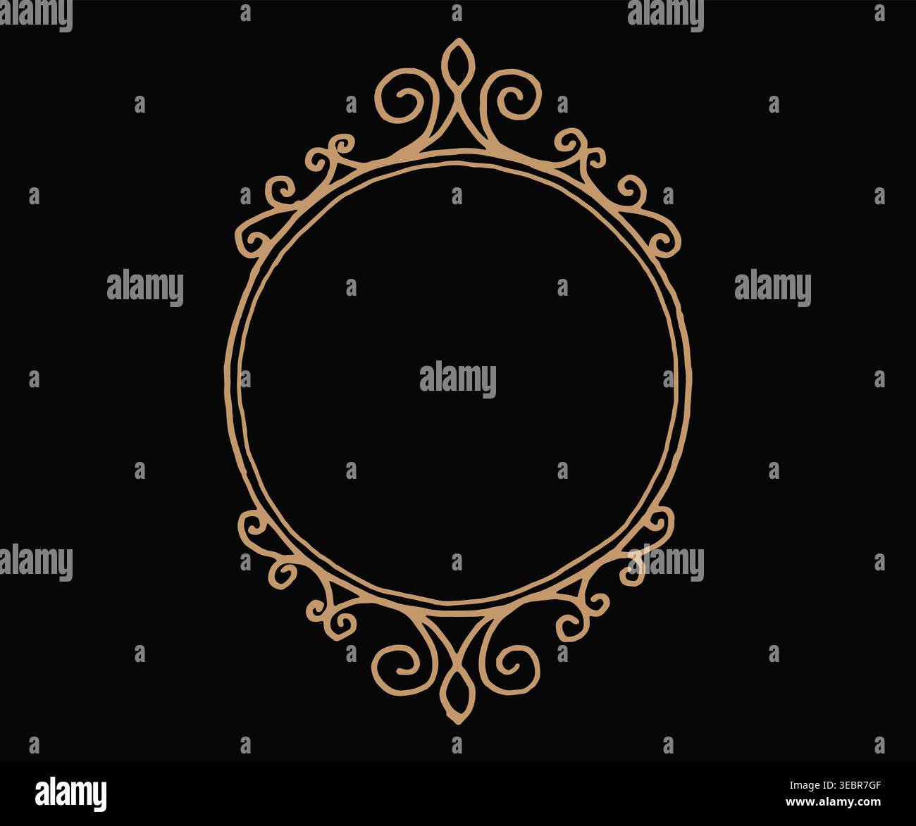 Luxury Hand Drawn Ornate Photo Frame Stock Vector