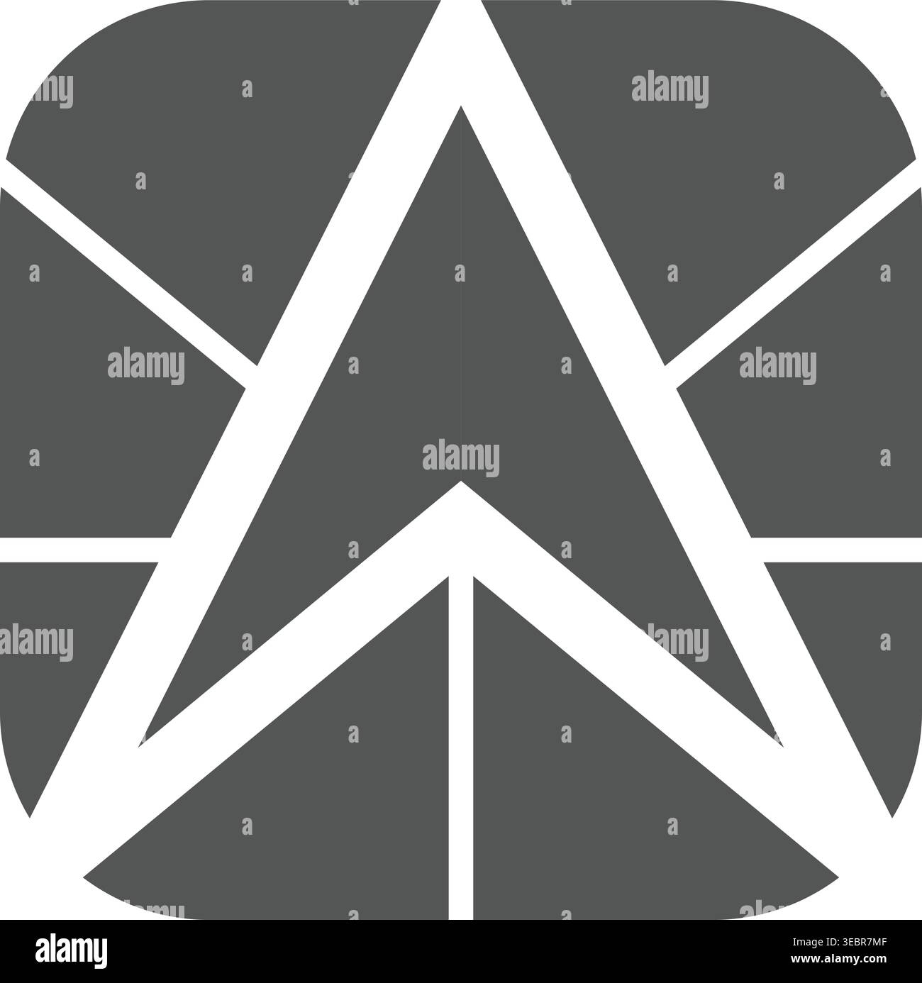 Letter A Logo with Arrow Stock Vector