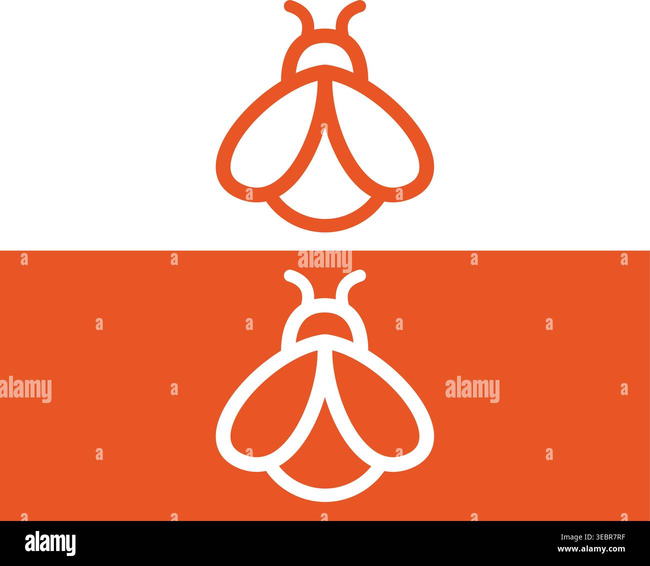 Bee Line Art Icon Set Stock Vector