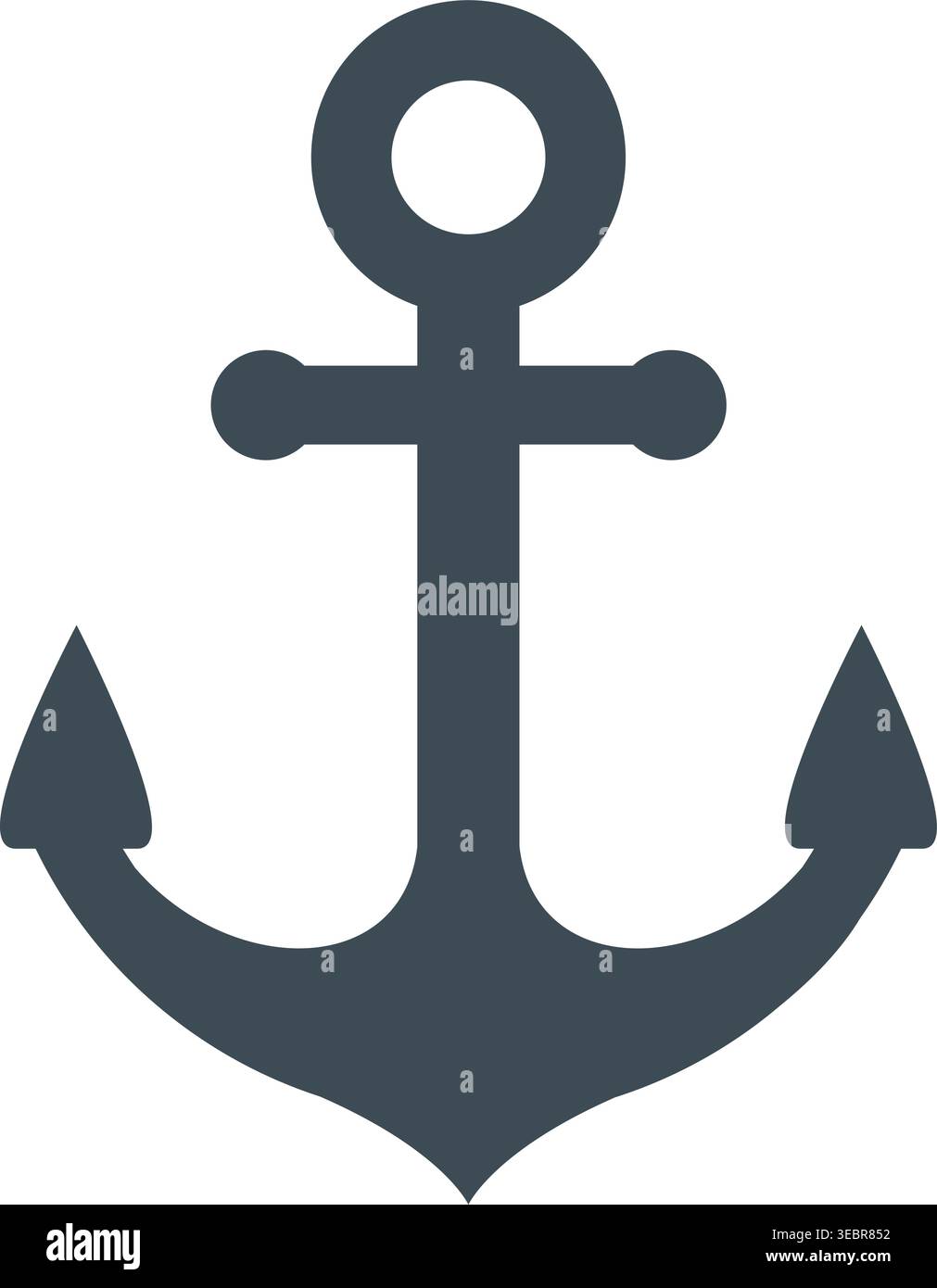 Minimalist Anchor Logo Vector Stock Vector