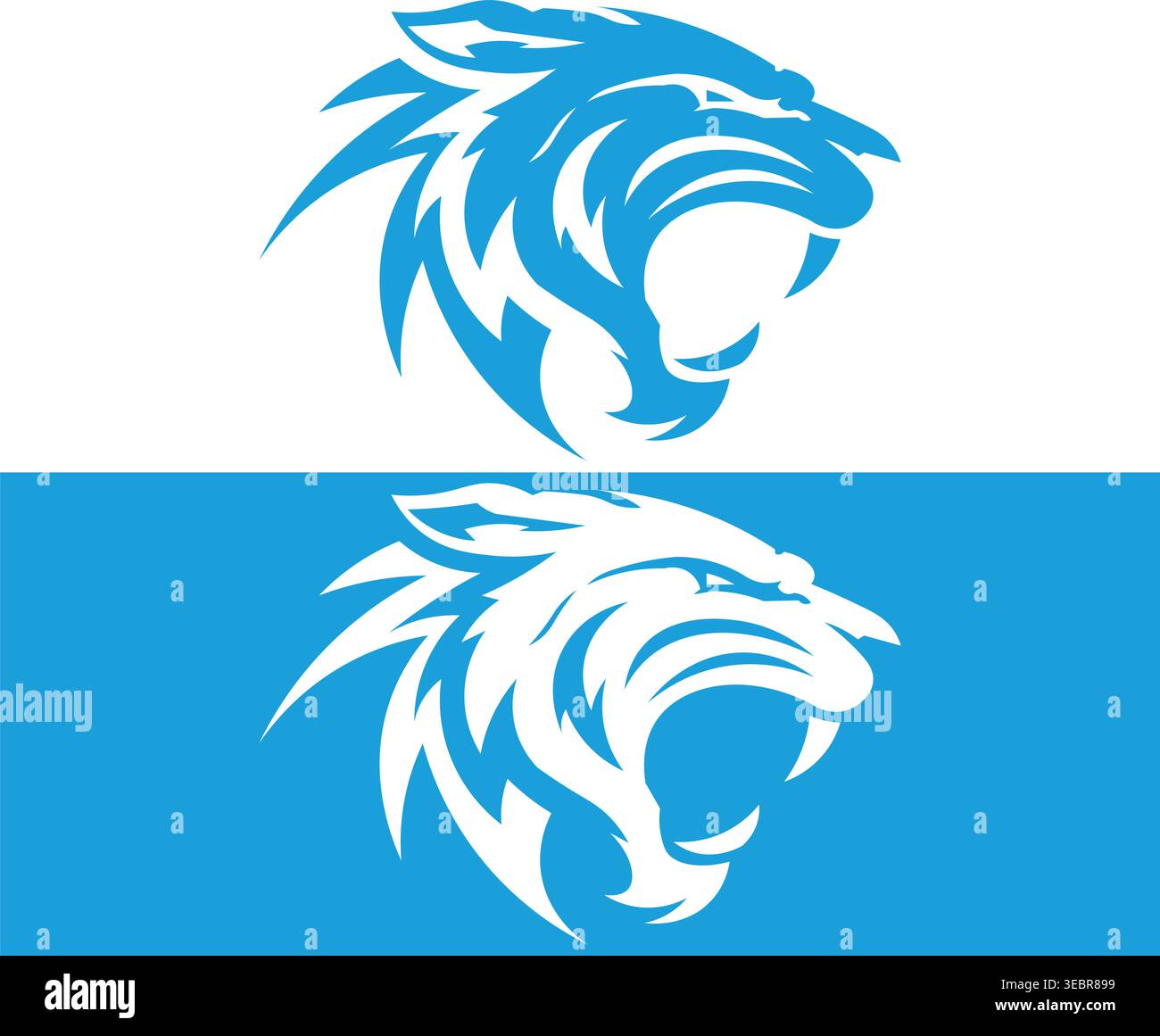 Tiger Head Mascot Logo Stock Vector