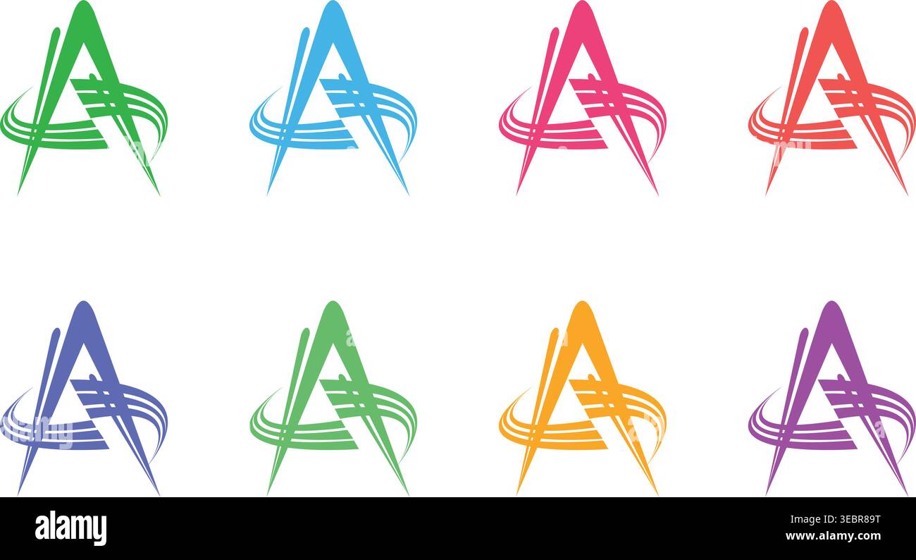 Letter A Logo Design Stock Vector