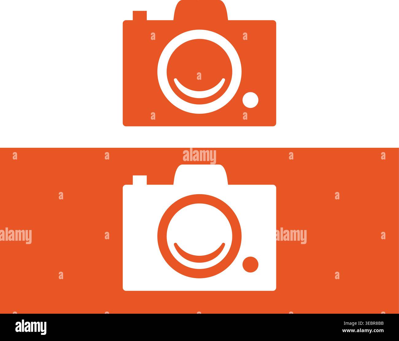 Camera Smile Logo Design Creative Photography Icon Stock Vector