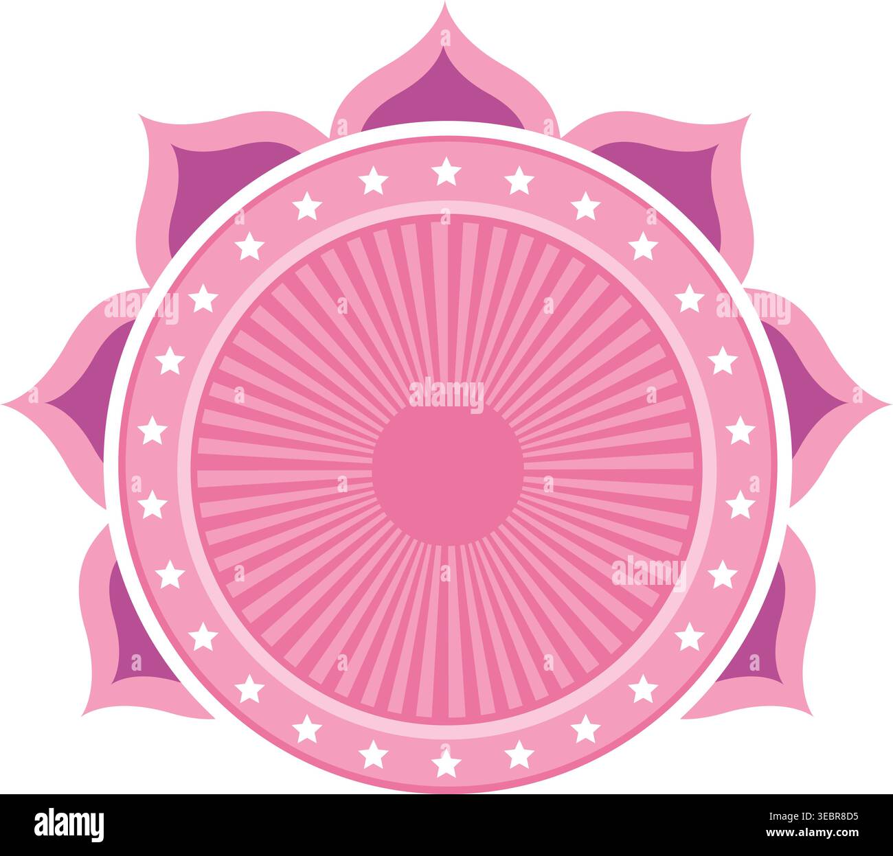 Lotus Mandala Badge Vector Stock Vector