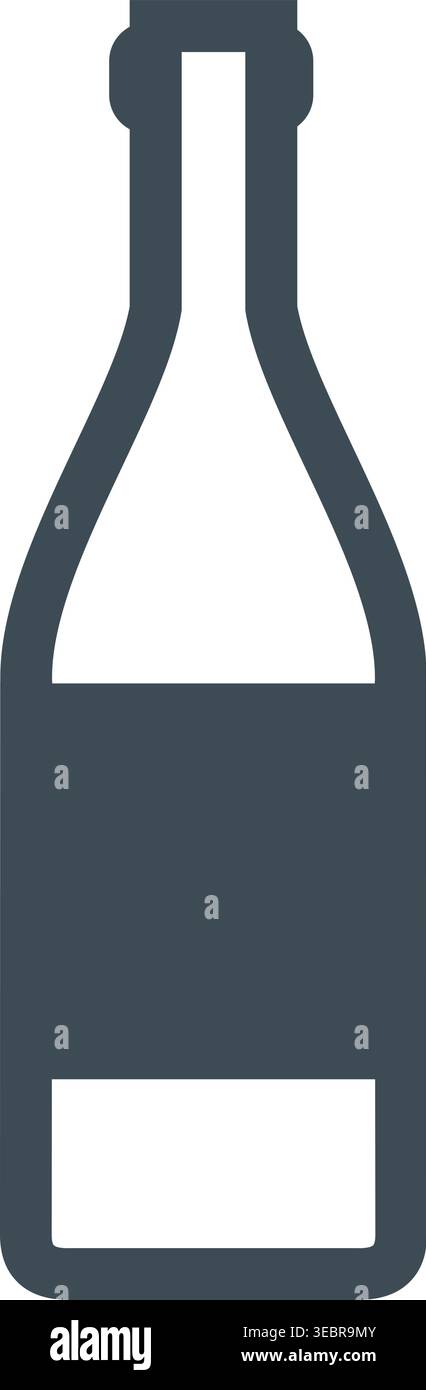 Milk Bottle Icon Vector Stock Vector