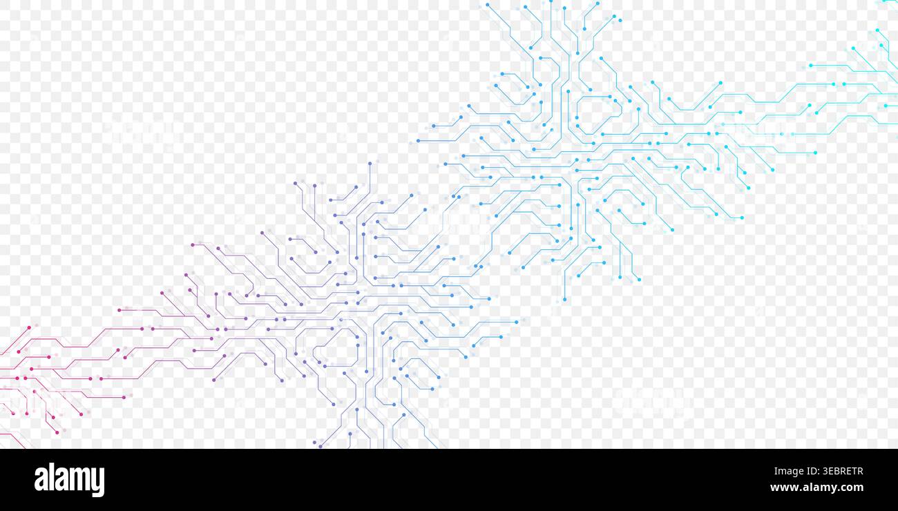 Circuit board digital abstract background. Motherboard technology texture design. AI semiconductor and computer processor on tech bg. Vector Stock Vector
