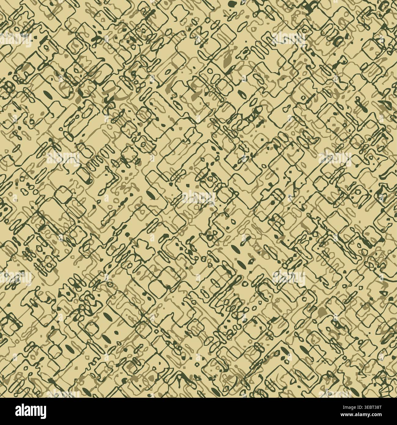 Camouflage seamless pattern creating military style background Stock Vector