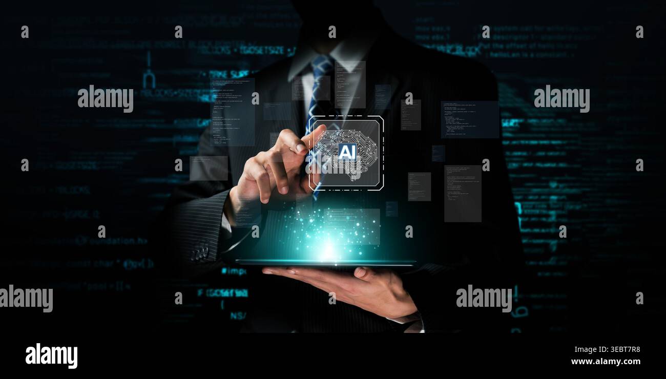 Explore the innovative applications of generative AI in programming and prompt engineering, showcasing advanced techniques for enhancing user Stock Photo