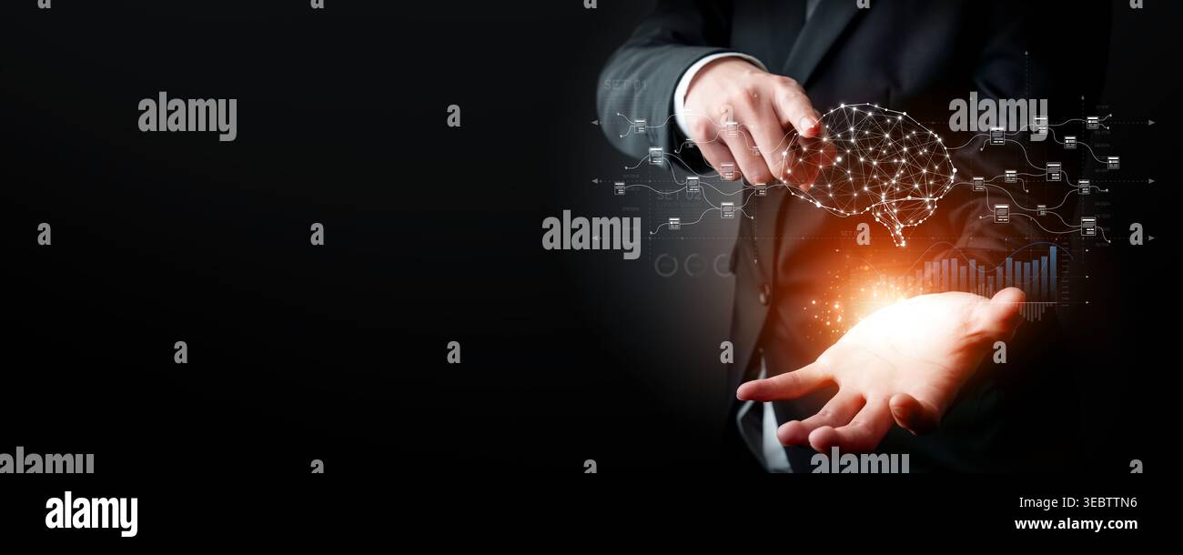 Explore the intersection of data management and artificial intelligence with generative models in cloud technology, enhancing prompt engineering and Stock Photo