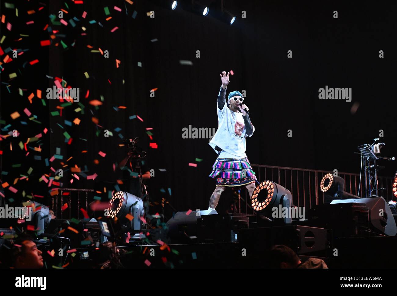 Taiwanese singer Chang Chen-yue performs during his 'Go with the Flow ...