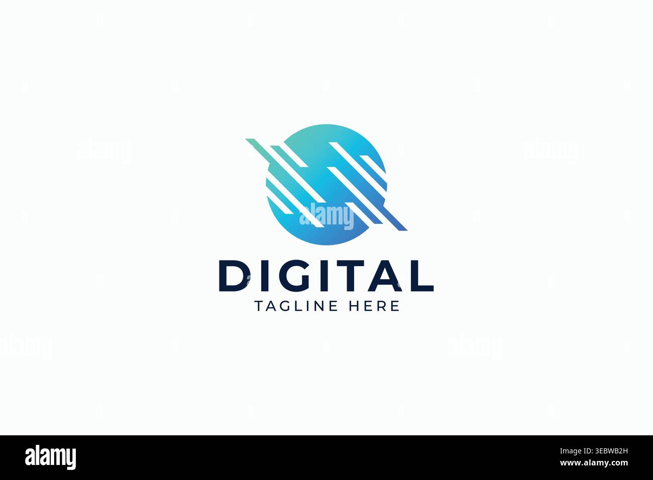 Digital Data Speed & Broadband Tech Logo Template Stock Vector