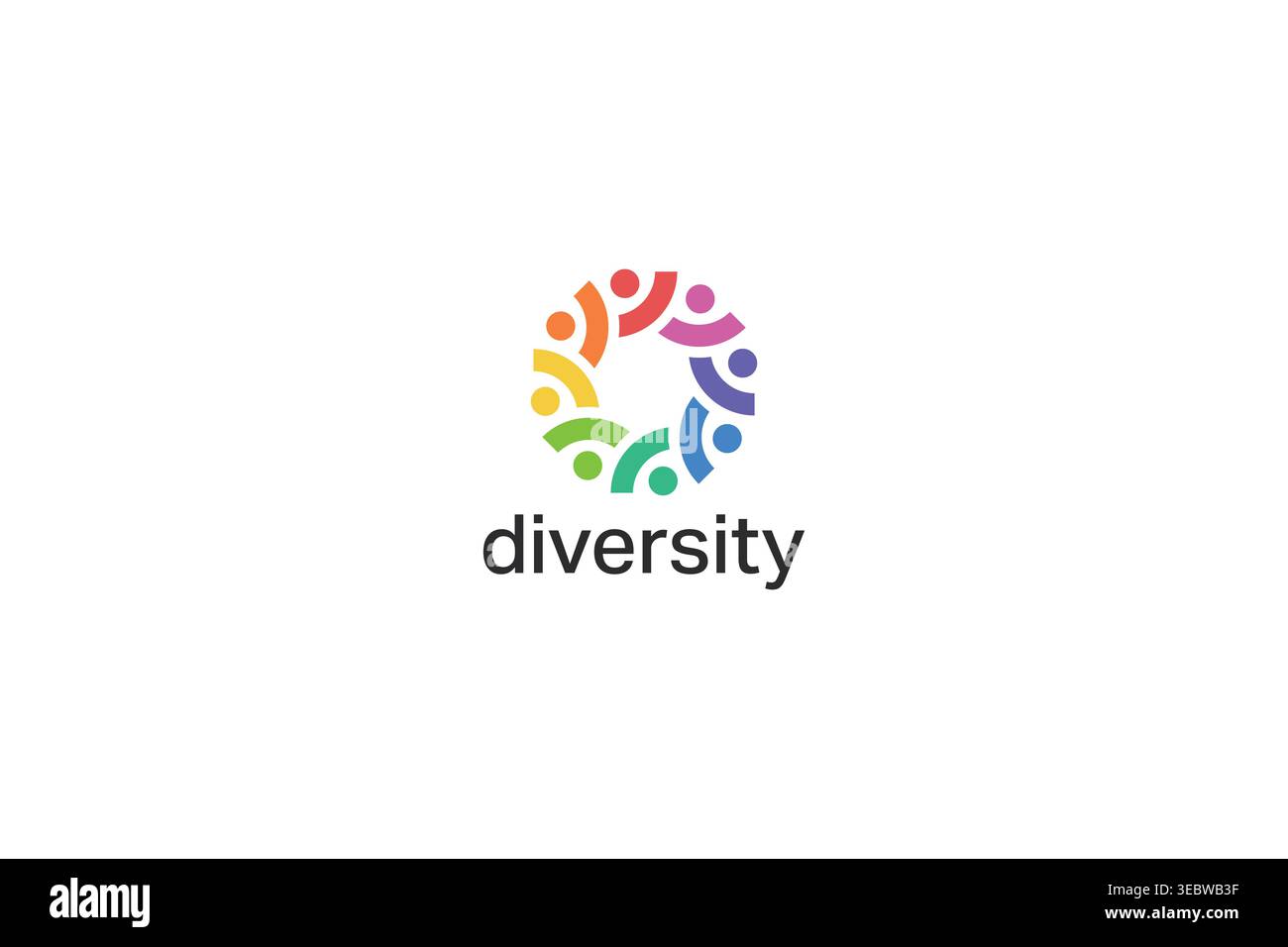 Diversity Community & HR Global Network Logo Template Stock Vector