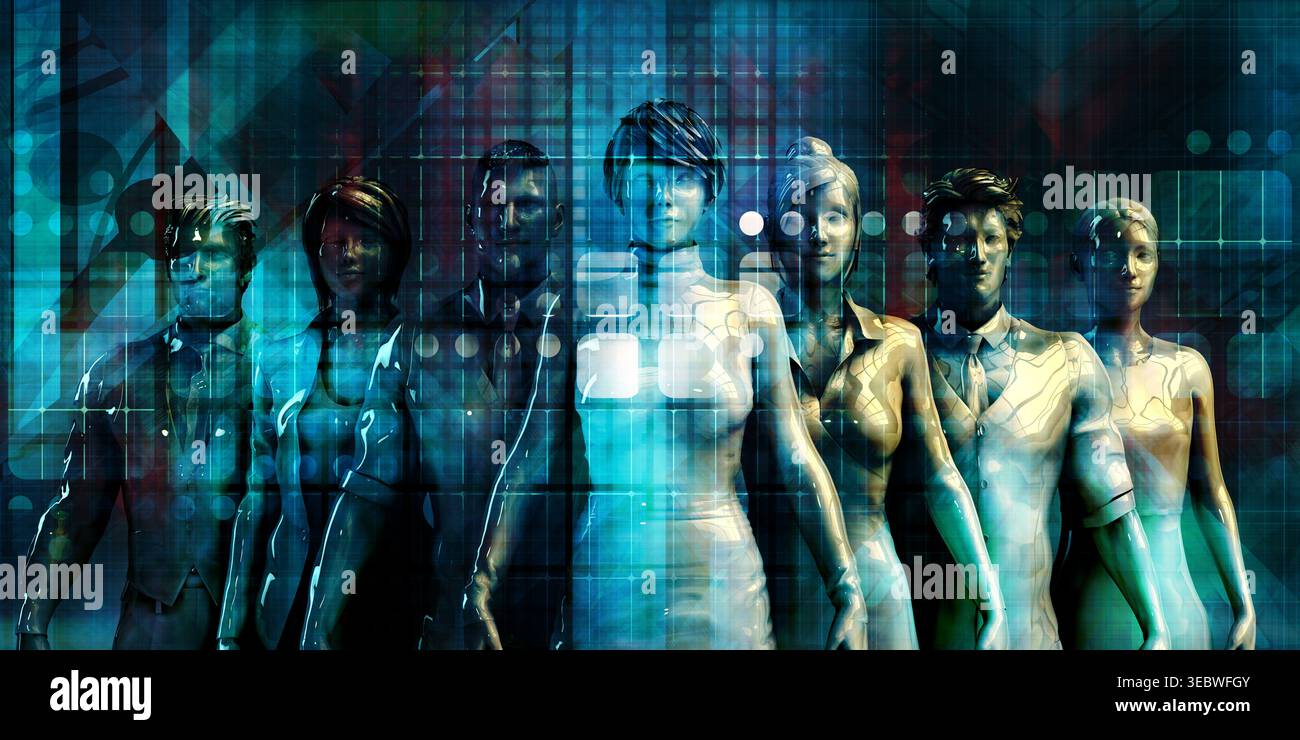 Artificial Intelligence Theme Supports Career Development Stock Photo