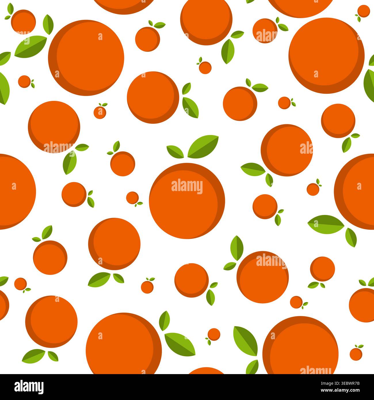 Orange Fruits Seamless Pattern Vector Stock Vector