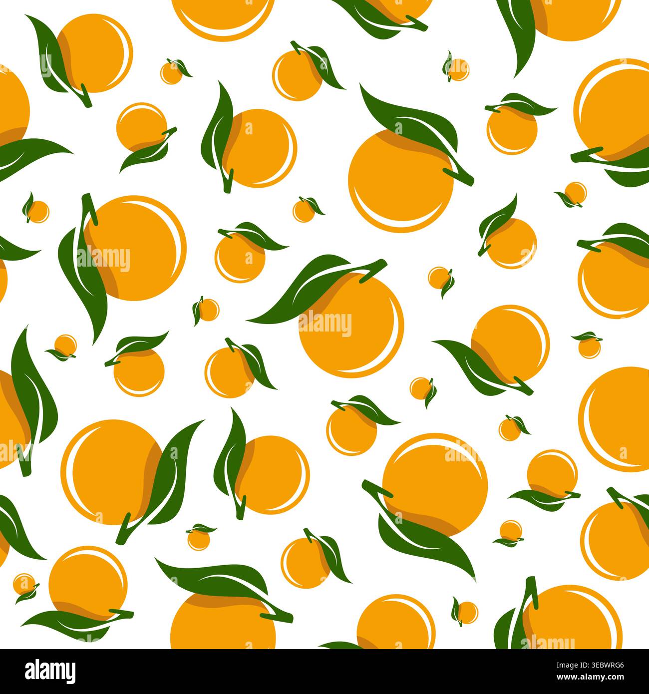 Lemon or Orange Fruits Seamless Pattern Design Stock Vector