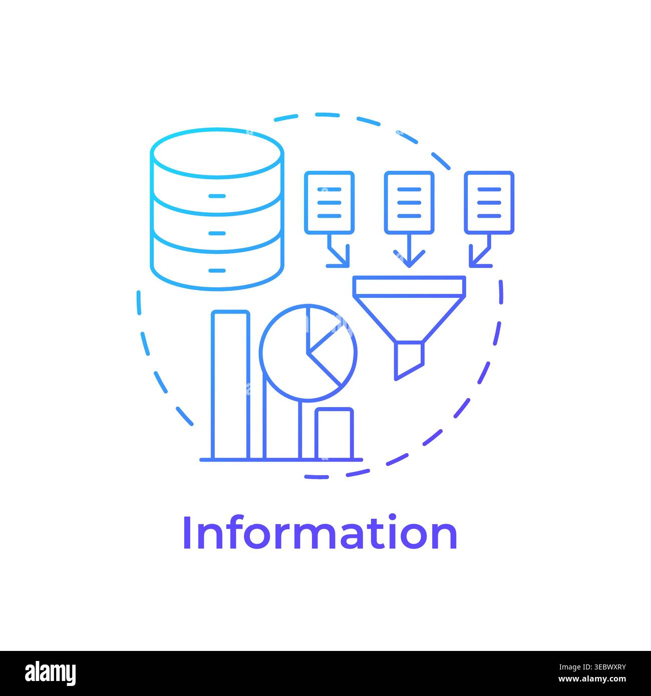 Information blue gradient concept icon Stock Vector