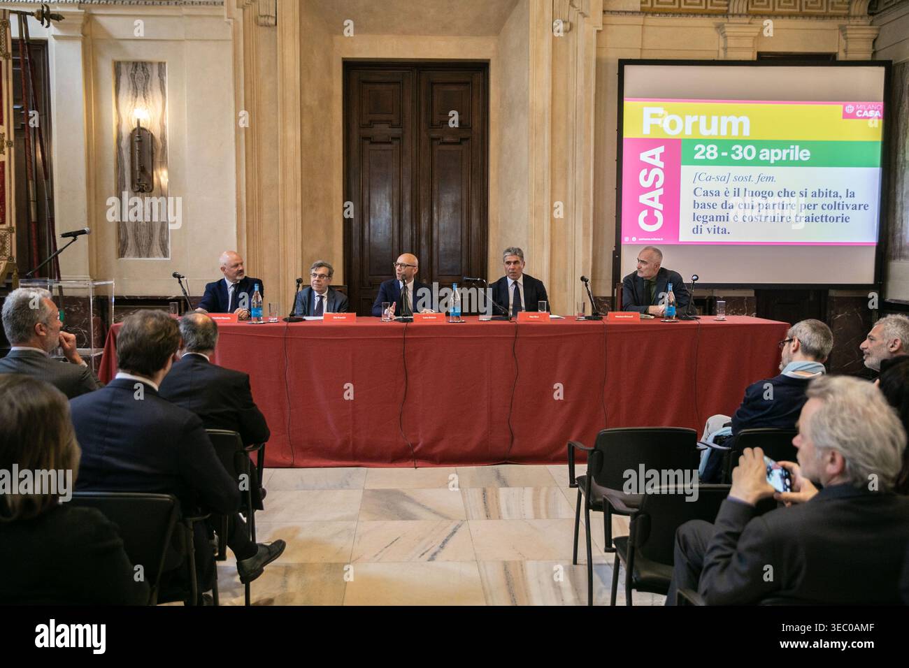 Alan Rizzi Milan, Italy. 28th Apr, 2026. Milan, Palazzo Marino, Forum Casa 2026 in ...