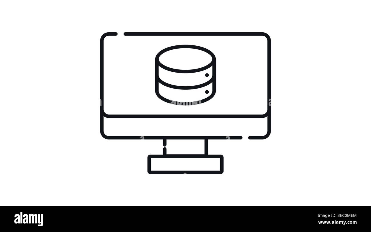 Computer database and server management icon Stock Vector
