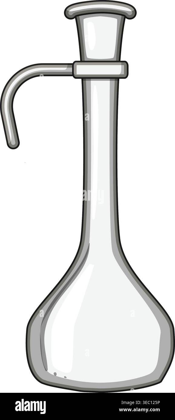 Glass smoking device for herbal consumption illustration Stock Vector