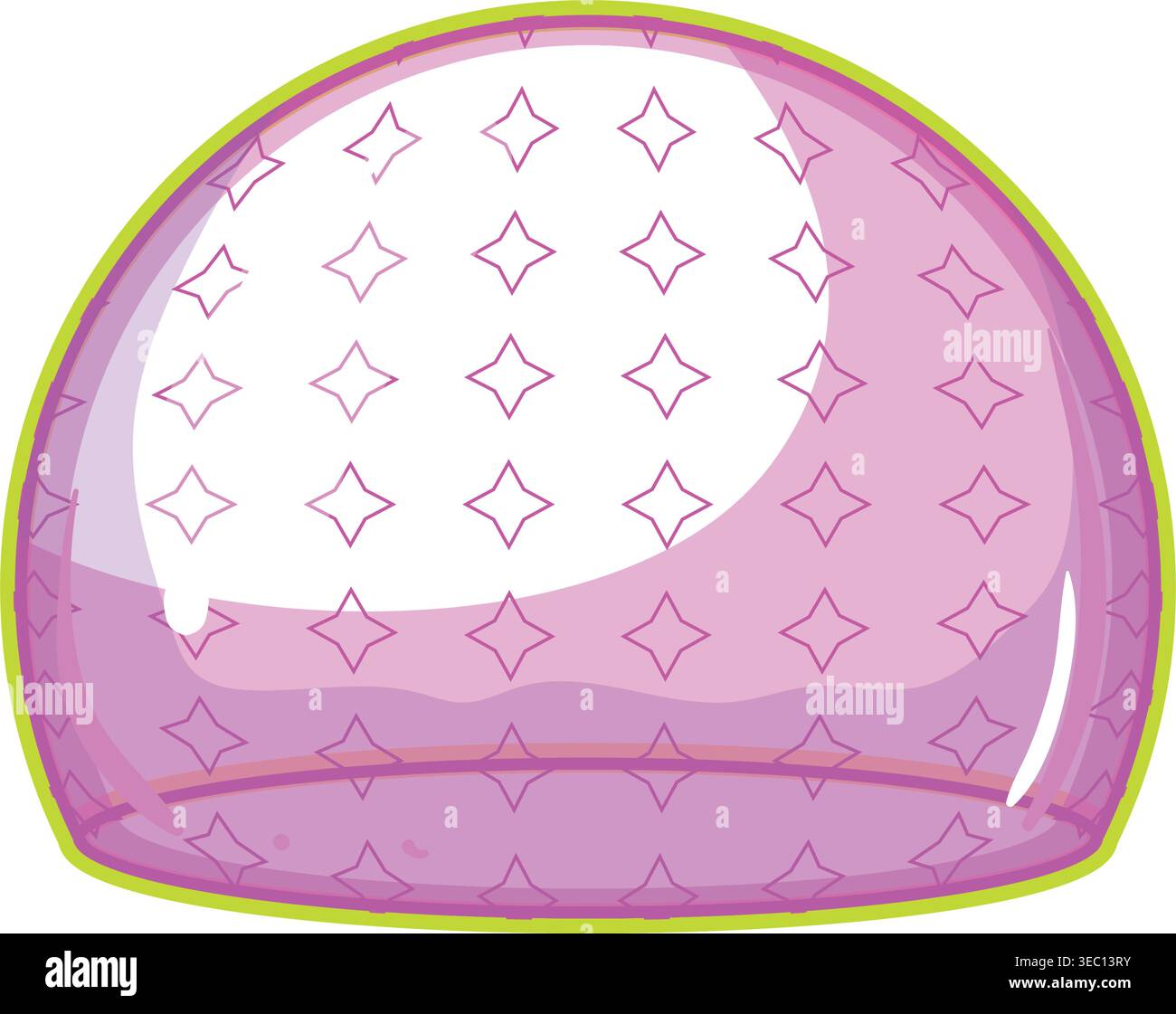 Pink energy shield protecting bubble effect generating concept Stock Vector
